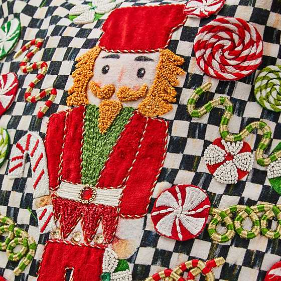 Courtly Check Nutcracker Throw Pillow