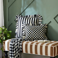 Courtly Check Ruffle Throw Pillow