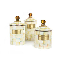 Parchment Check Small Canister