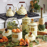 Parchment Check Medium Canister