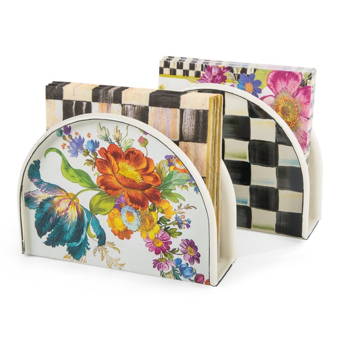 Courtly Check Enamel Napkin Holder