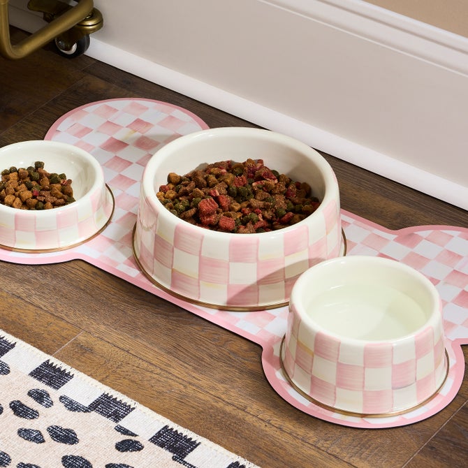 Rosy Check Large Pet Dish