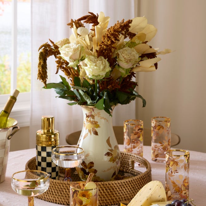 Wild Rose White Tall Vase