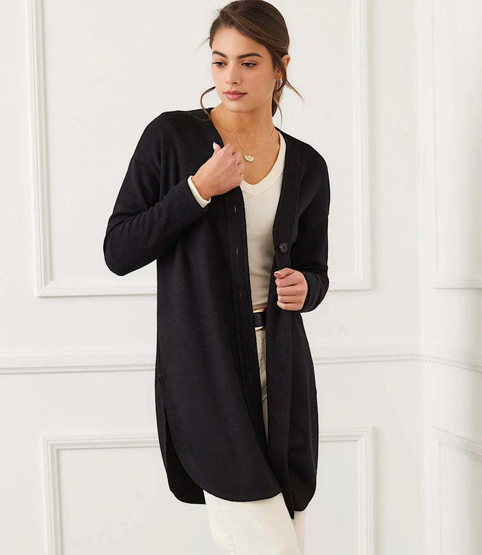 Long Sleeve Shirttail Cardigan