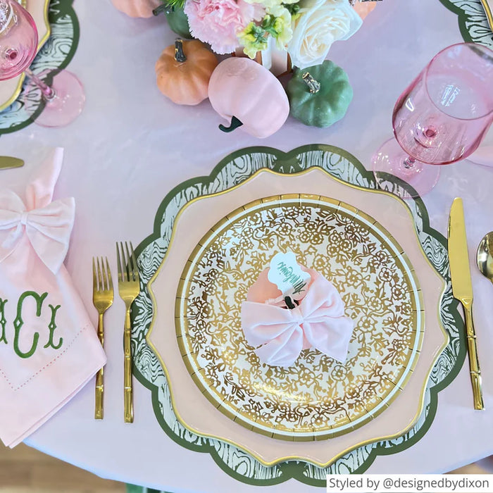 GOLD CHINOSERIE HEAVY DUTY PAPER PLATES 8ct.