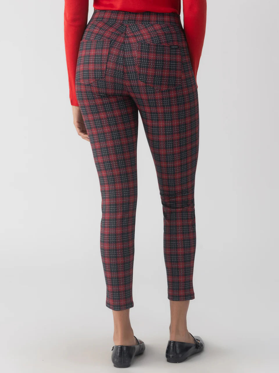 Runway Semi High Rise Legging Mars Red Check
