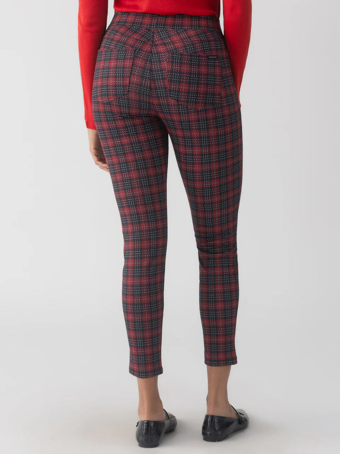 Runway Semi High Rise Legging Mars Red Check