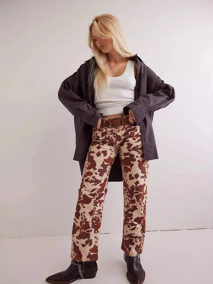 Risk Taker Printed Mid Rise Jeans