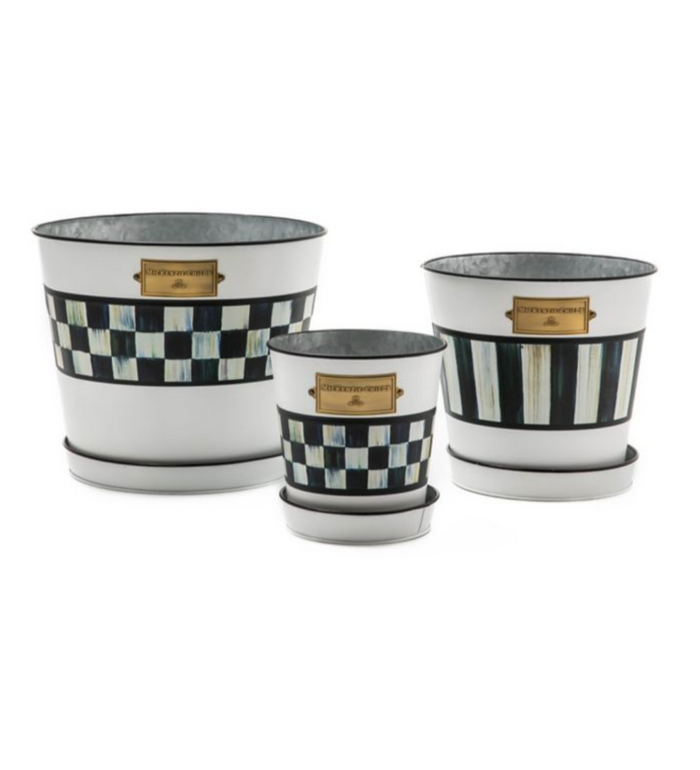 Spectator Pots & Saucers, Set of 3