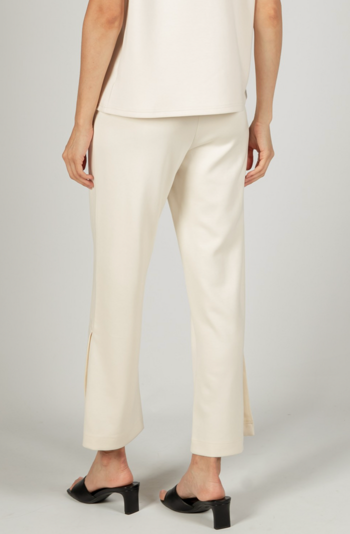 Scuba Modal Wide Leg Pants - Cream