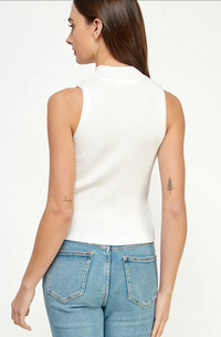 Rib Knit Mock Neck Top