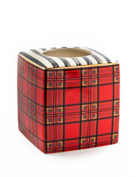 Tartan Red Boutique Tissue Box Cover