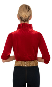 Ruffneck Top - Silky Velvet