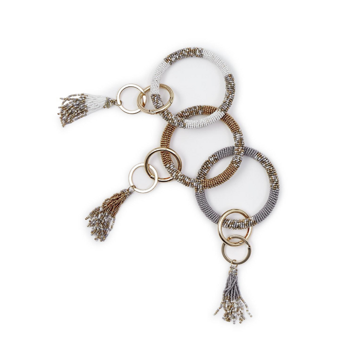 HAND BEADED KEYCHAIN
