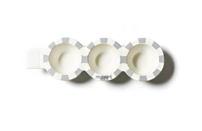 Happy Everything Stone Stripe Mini Trio Bowl