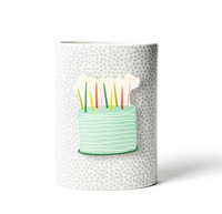 Stone Small Dot Mini Oval Vase