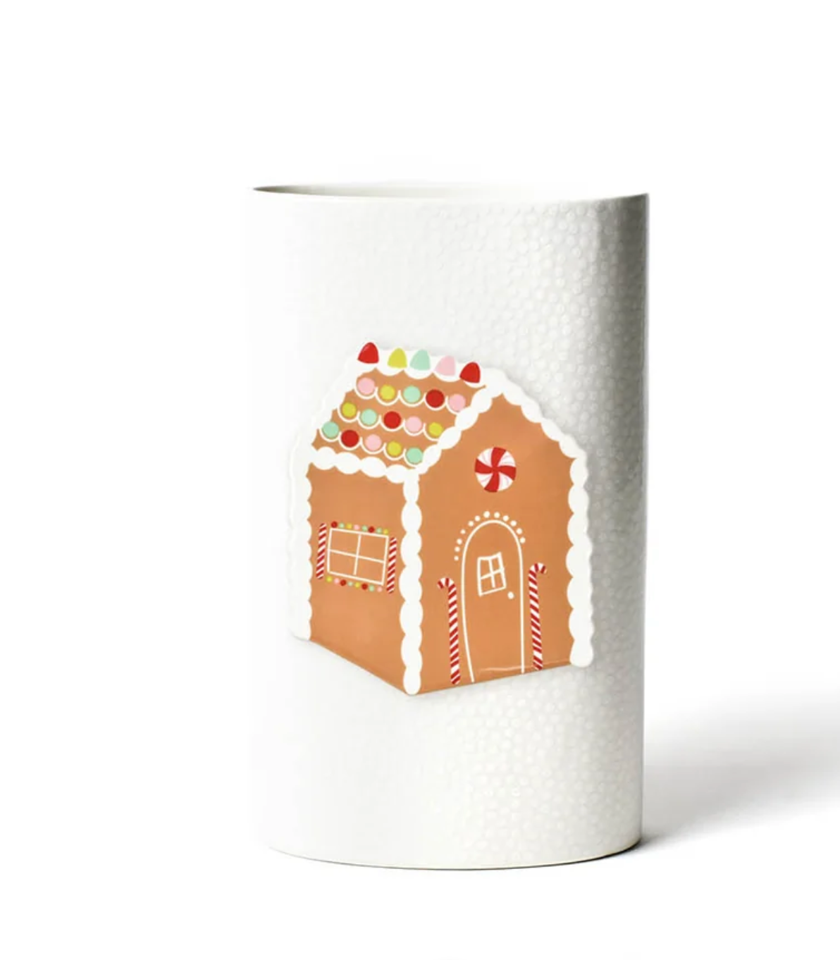 White Small Dot Big Oval Vase