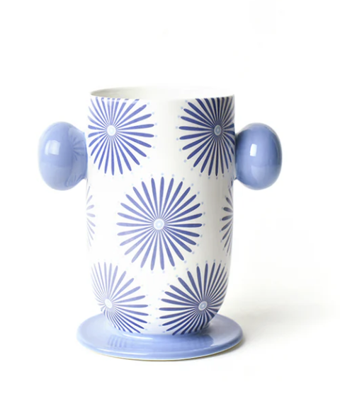 Iris Blue Large Cylinder Vase