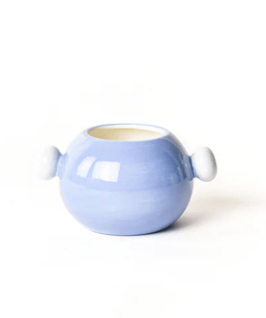 Iris Blue Med. Round Vase