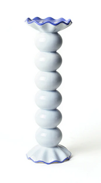 Smoke Large Ruffle Candle Holder