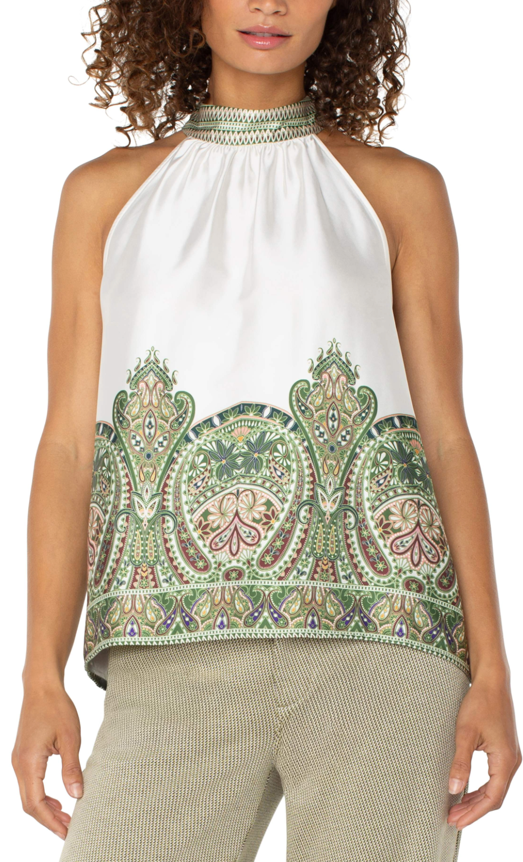 Mock Neck Halter Top