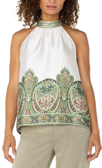 Mock Neck Halter Top
