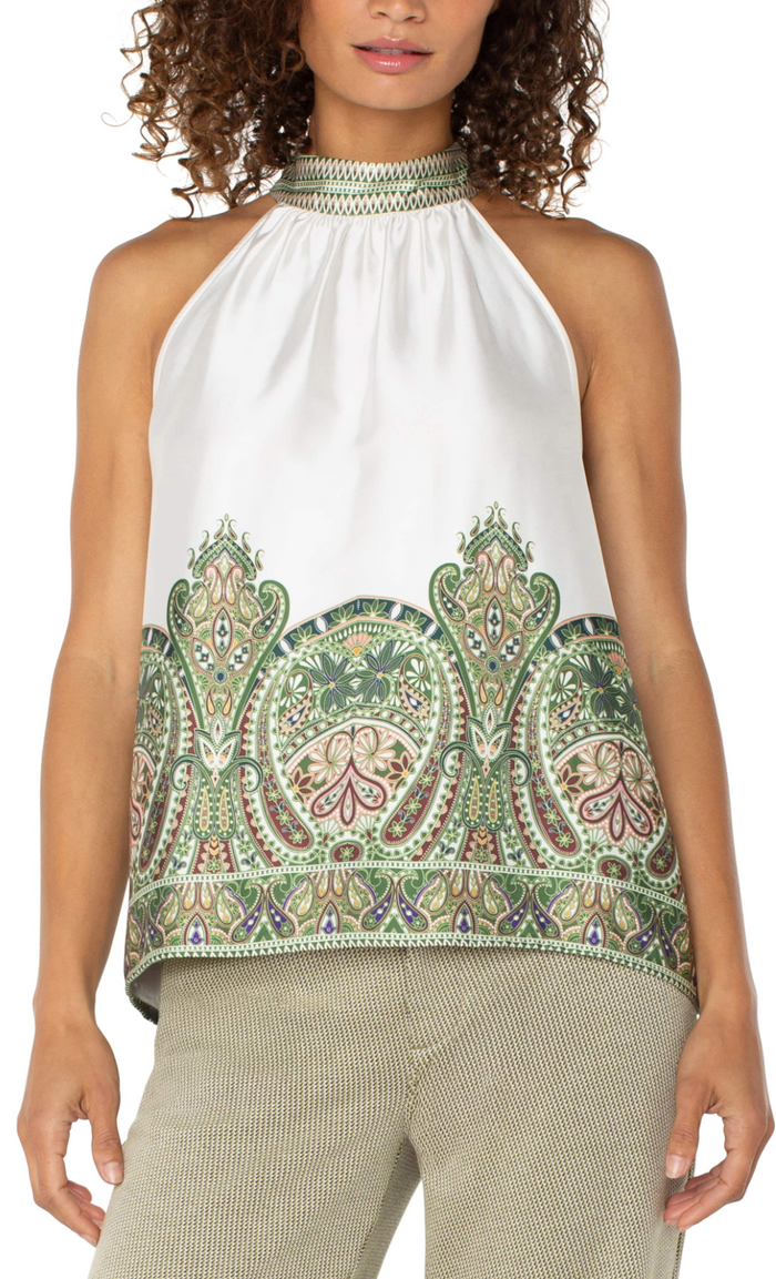 Mock Neck Halter Top