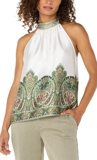 Mock Neck Halter Top