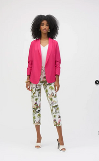Safari Print Cropped Pull-On Pant