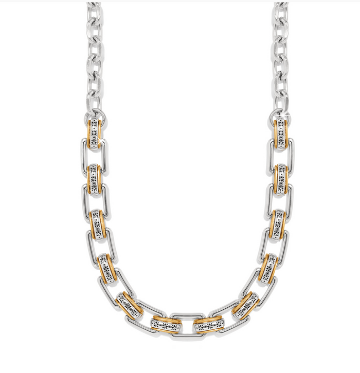 Mosaic Two Tone Links Necklace