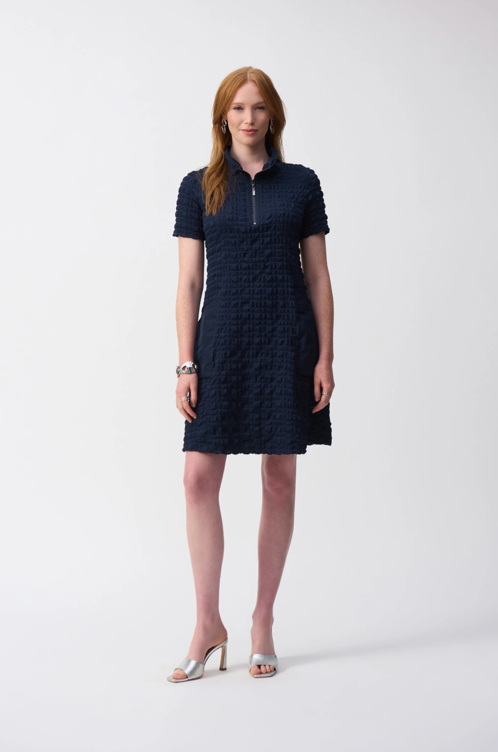 knee length dresses for ladies Maybelle Jacquard A-Line Mini Dress Bright Red– Selfie Leslie