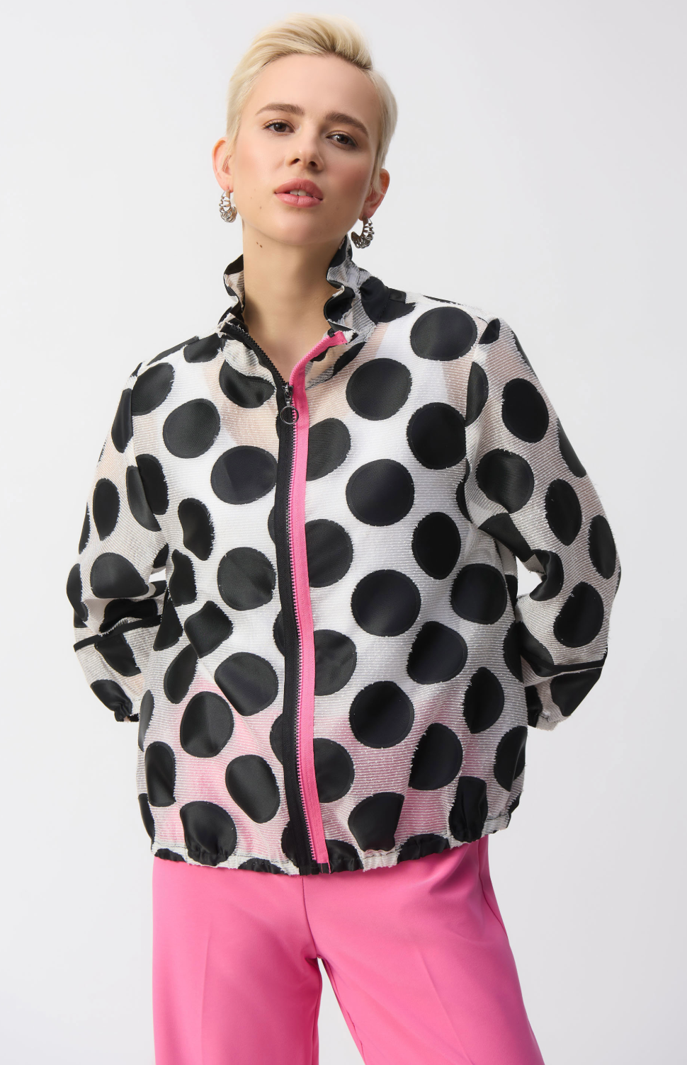 Jacquard Dot Boxy Jacket