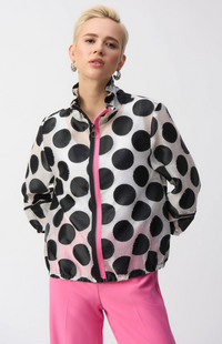 Jacquard Dot Boxy Jacket