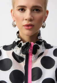 Jacquard Dot Boxy Jacket