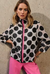 Jacquard Dot Boxy Jacket