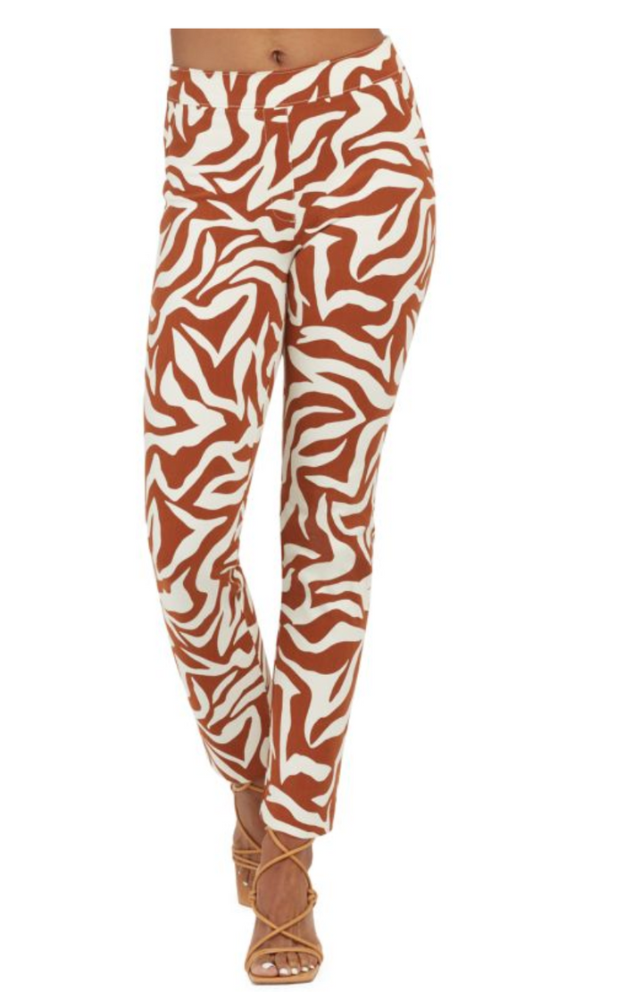 Polished Ankle Print Pants-Large