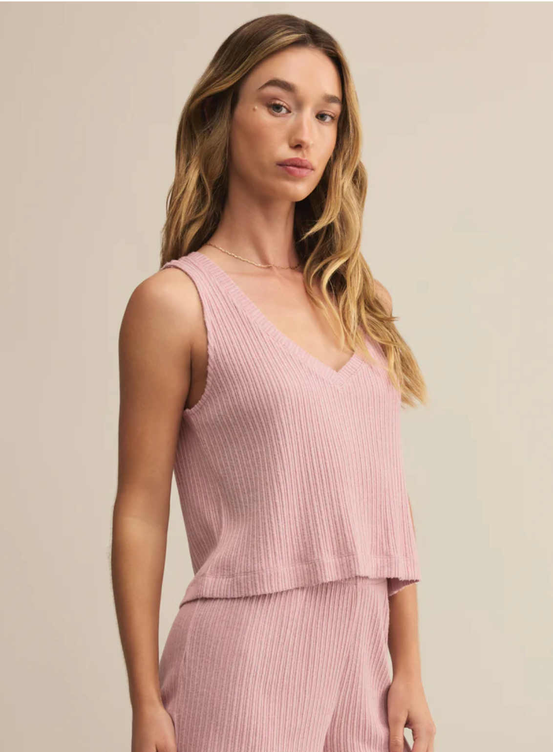 Sloane V-Neck Rib Tank
