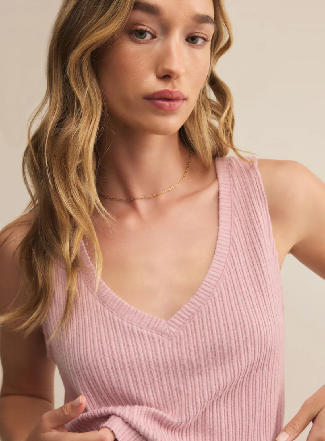 Sloane V-Neck Rib Tank