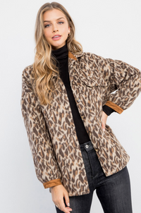 Button Up Leopard Jacket