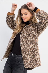 Button Up Leopard Jacket