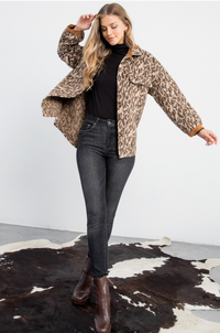 Button Up Leopard Jacket