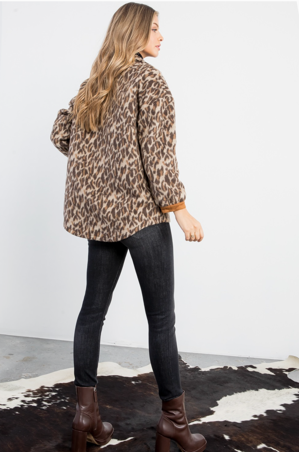 Button Up Leopard Jacket