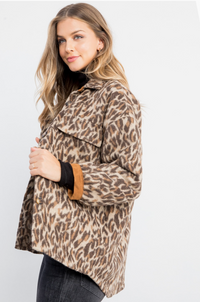 Button Up Leopard Jacket