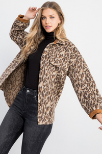 Button Up Leopard Jacket
