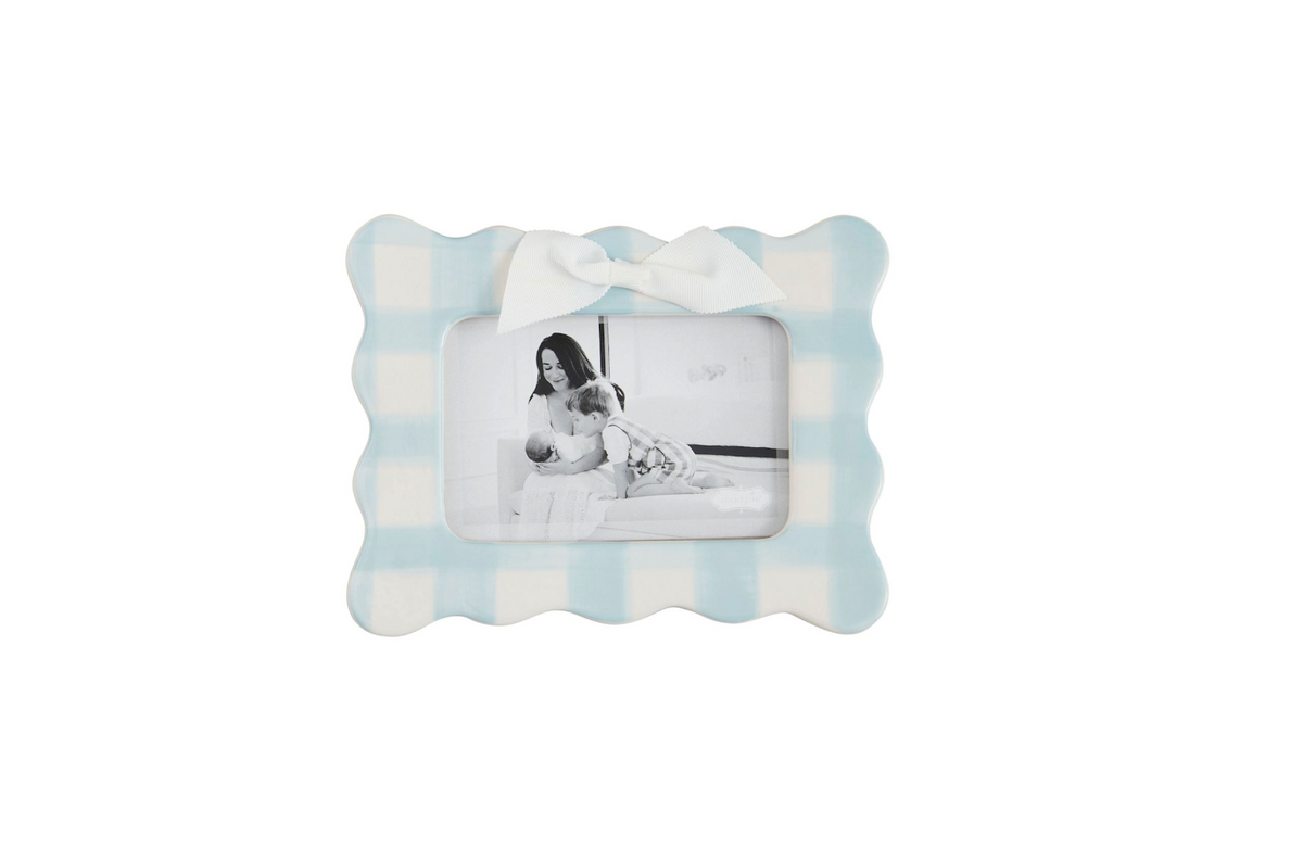 Horizontal Blue Bow Frame