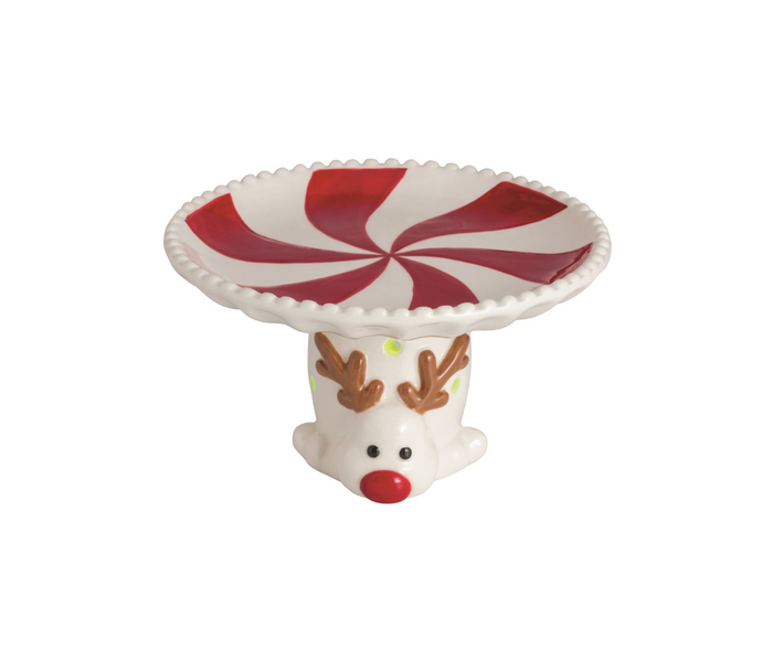Reindeer Light-Up Candy Tidbit Pedestal