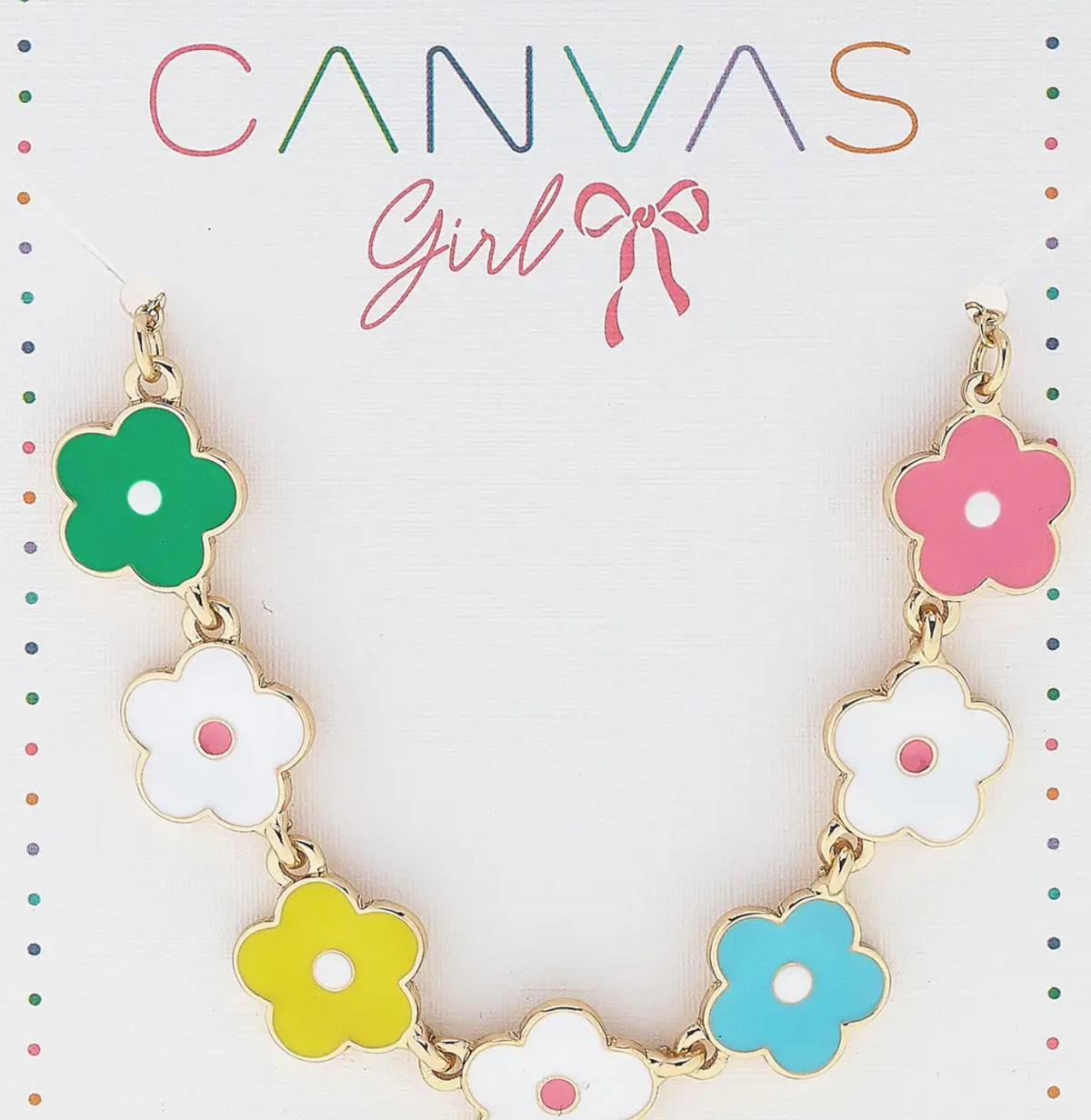 Pocket Full of Posies Enamel Flower Children's Necklace