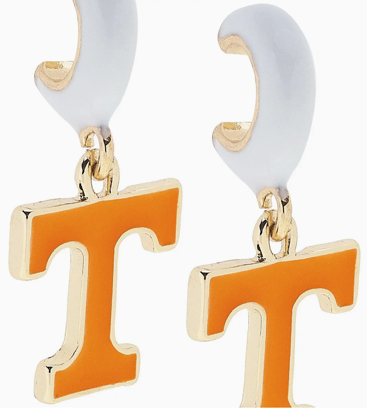 Tennessee Vols Enamel Logo Huggie Hoop Earrings