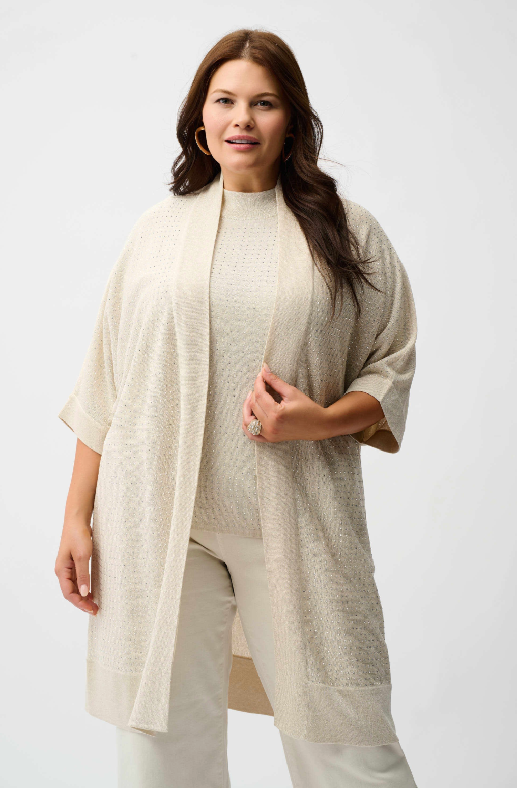 Sweater Knit Cover-Up with Iron-On Detail