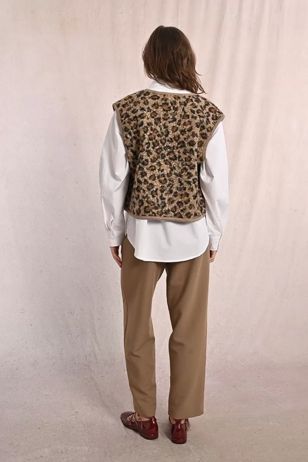 Fur-Effect Sleeveless Jacket